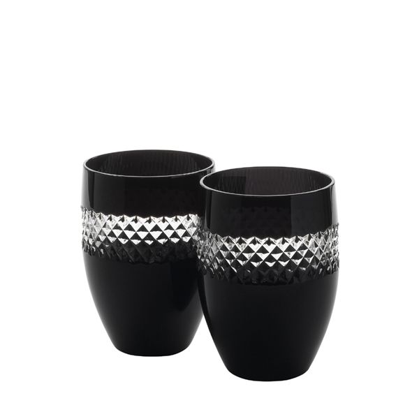 Waterford John Rocha - Black Cut Tumbler - set van 2