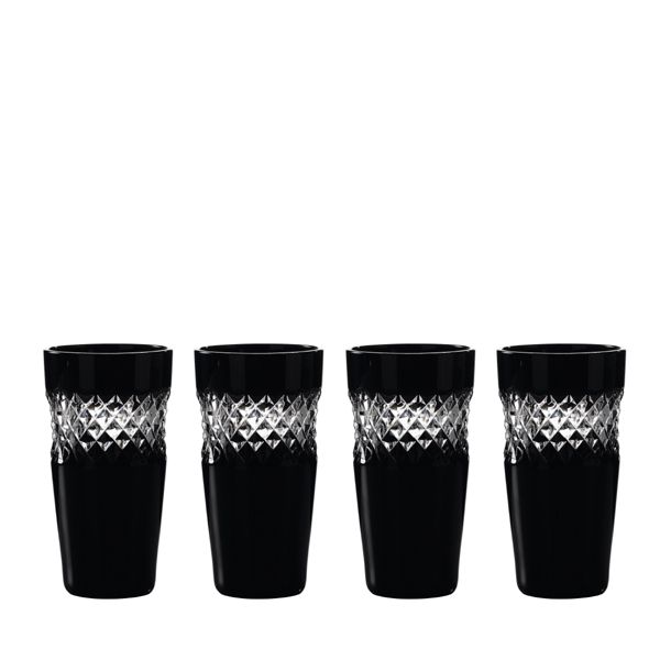 Waterford John Rocha - Black Cut Borrelglas - set van 4