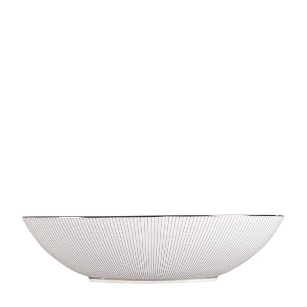 Wedgwood Jasper Conran Pin Stripe Ovaal open serveerschaal 30.5cm