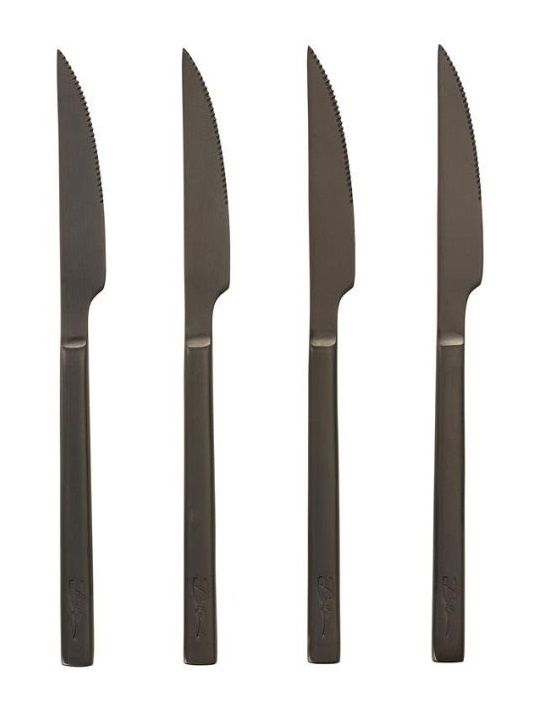 Bitz Steakmessen Zwart 4 Stuks
