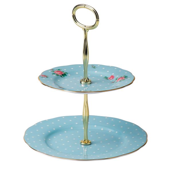 Royal Albert Polka Etagere - blue vintage