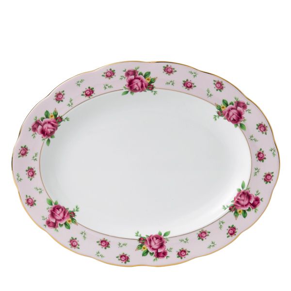 Royal Albert New Country Roses Serveerschaal 33cm - pink vintage