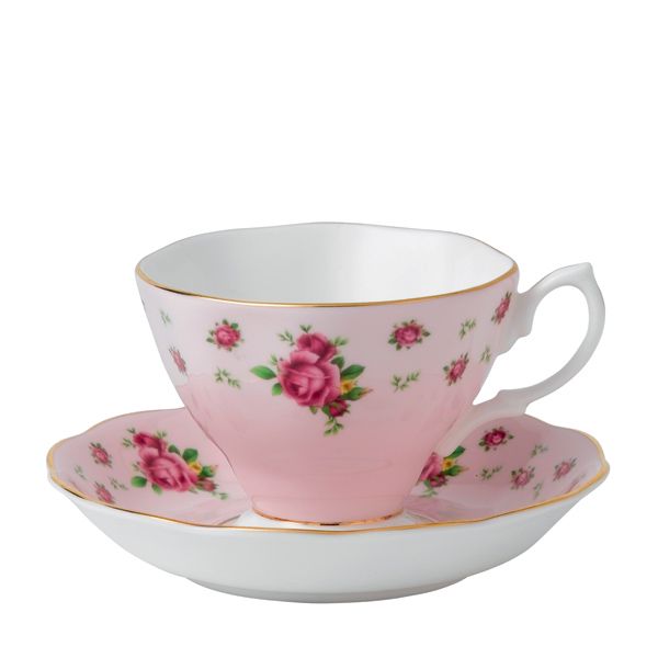 Royal Albert New Country Roses Theekop en schotel - pink vintage