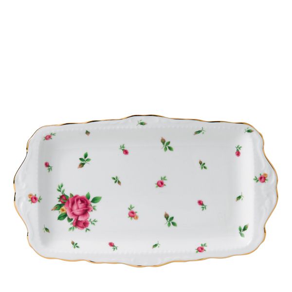 Royal Albert New Country Roses Cakeschaal - white vintage