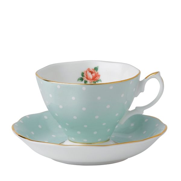 Royal Albert Polka Theekop en schotel - rose vintage