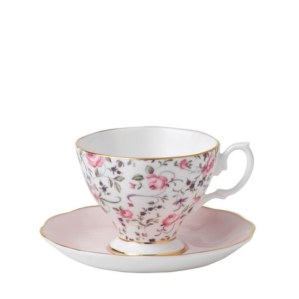 Royal Albert New Country Roses Espressokop en schotel - confetti vintage