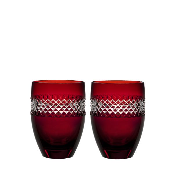 Waterford John Rocha - Red Cut Tumbler - set van 2