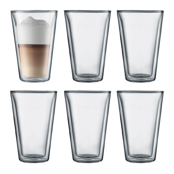Bodum Canteen dubbelwandig glas 40cl - 6 stuks