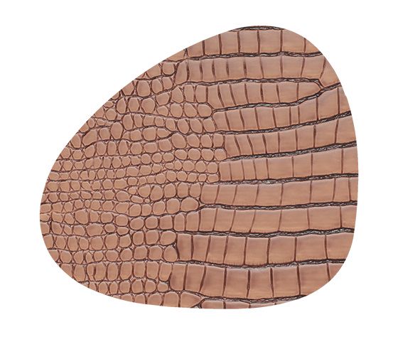 LIND DNA Onderzetter Leer Croco Cognac 11 x 13 cm