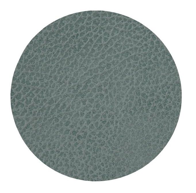 LIND DNA Onderzetter Leer Hippo Pastel Groen Ø 10 cm
