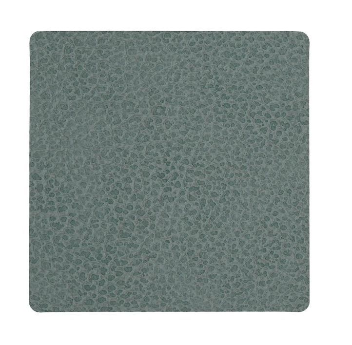 LIND DNA Onderzetter Leer Hippo Pastel Groen 10 x 10 cm