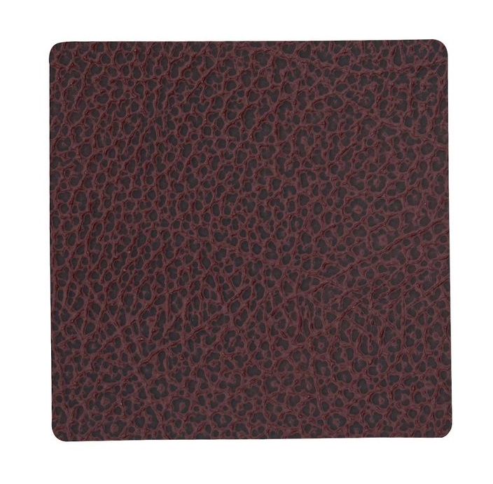 LIND DNA Onderzetter Leer Hippo Pruim 10 x 10 cm