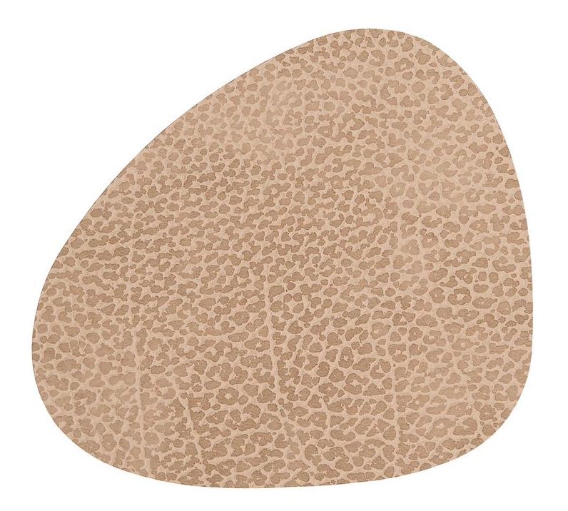 LIND DNA Onderzetter Leer Hippo Zand 11 x 13 cm