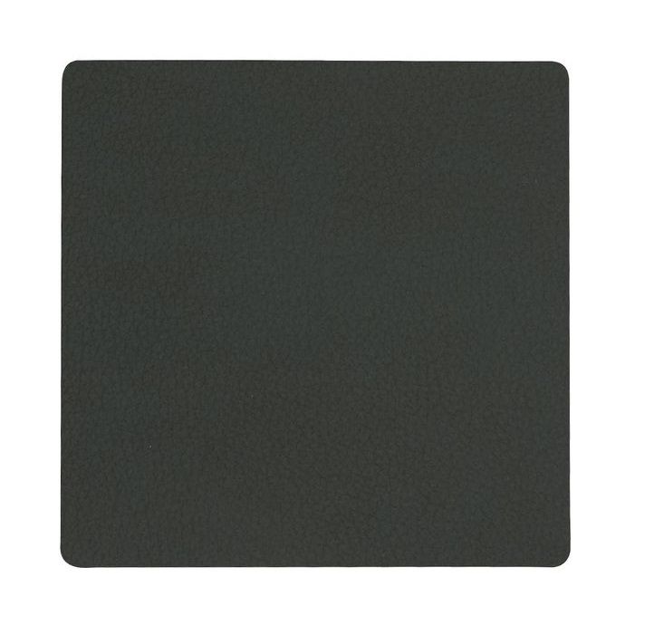 LIND DNA Onderzetter Leer Nupo Donkergroen 10 x 10 cm