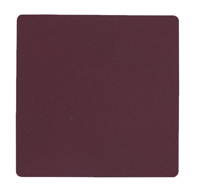 LIND DNA Onderzetter Leer Nupo Pruim 10 x 10 cm