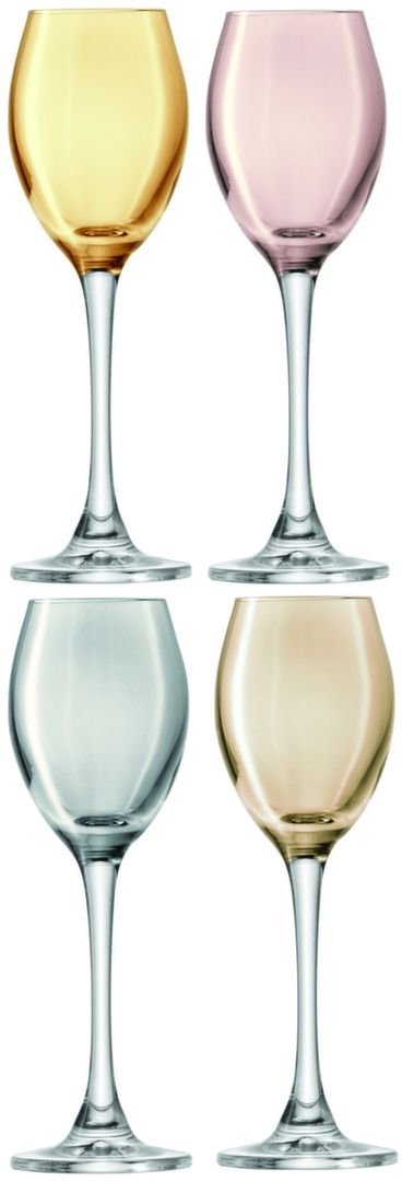 LSA Polka Likeurglazen Metallic 70 ml - 4 Stuks