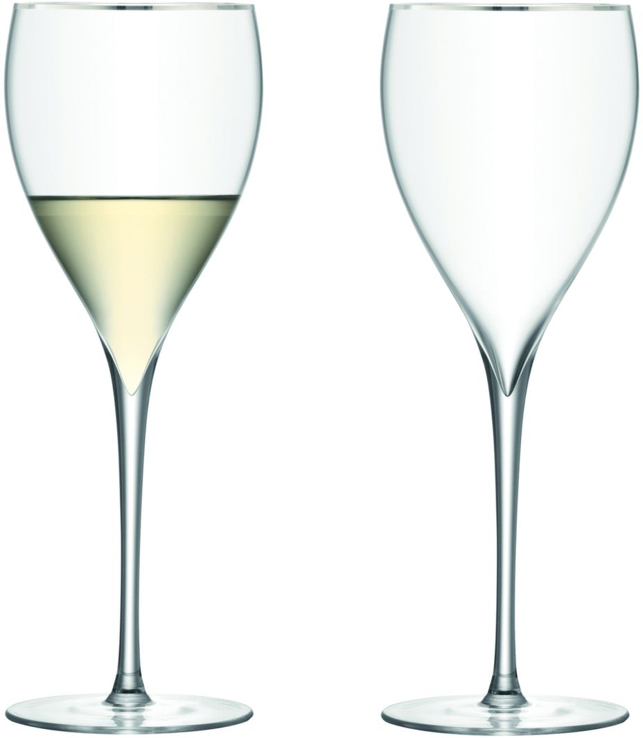 LSA Wijnglazen Savoy Zilveren Rand 380 ml - 2 Stuks