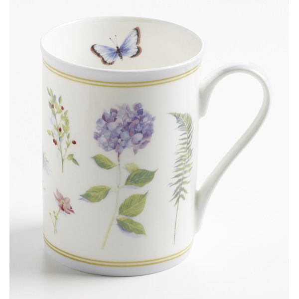 Maxwell & Williams Butterfly Garden Beker met oor - blauw