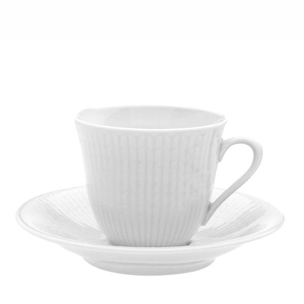 Rorstrand Swedish Grace Koffiekop met schotel - wit