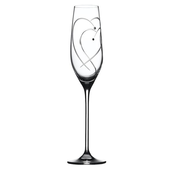 Royal Doulton Toasting Flutes Two Hearts Entwined - 2 Stuks