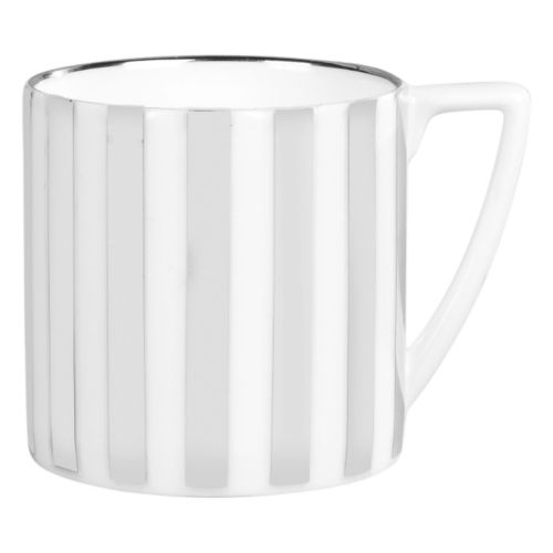 Wedgwood Jasper Conran Platinum Beker met oor, 0.28 Liter, stripes