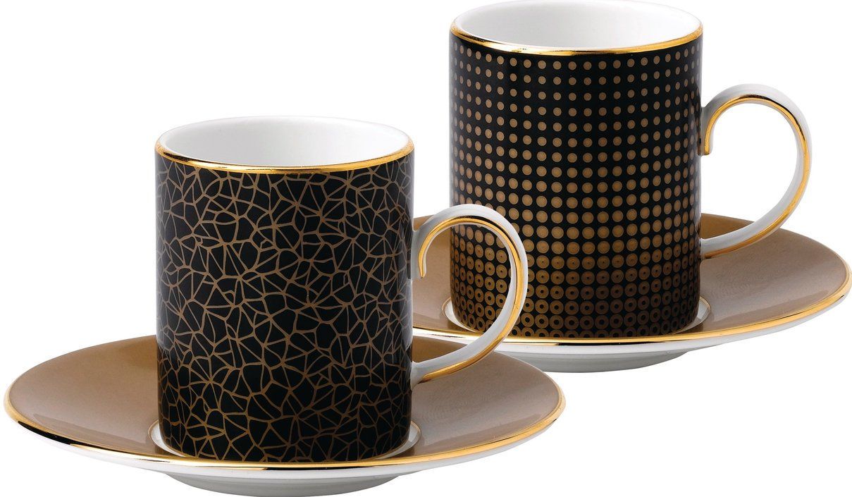 Wedgwood Arris Espressokop en schotel - set van 2 - Sphere en Crackle