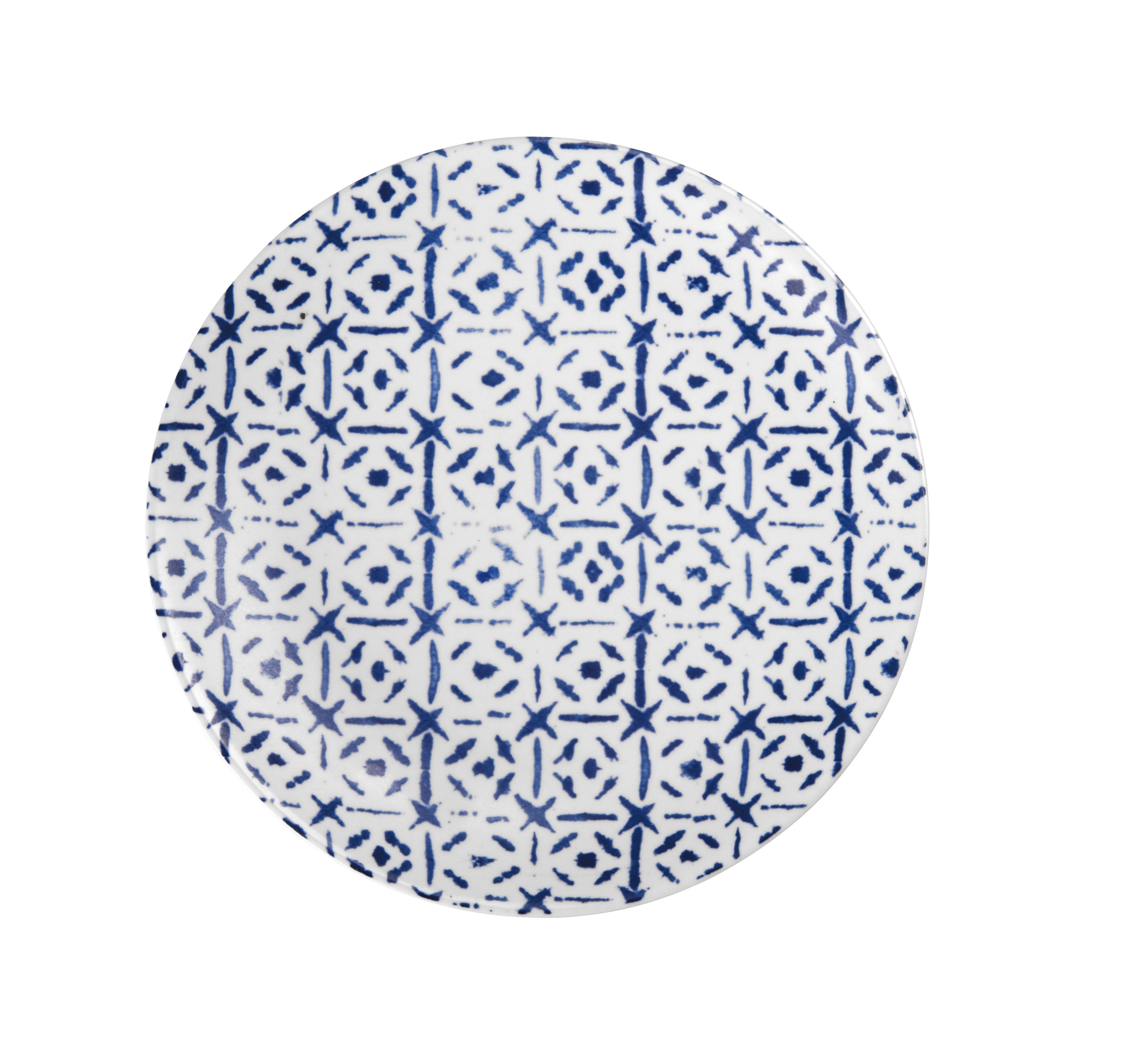 ASA Selection Indigo ontbijtbord ø 20cm - geblokt - 2 stuks