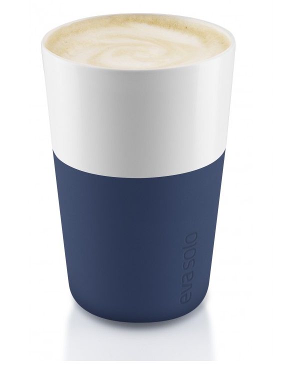 Eva Solo latte beker 36cl - navy blue - 2 stuks