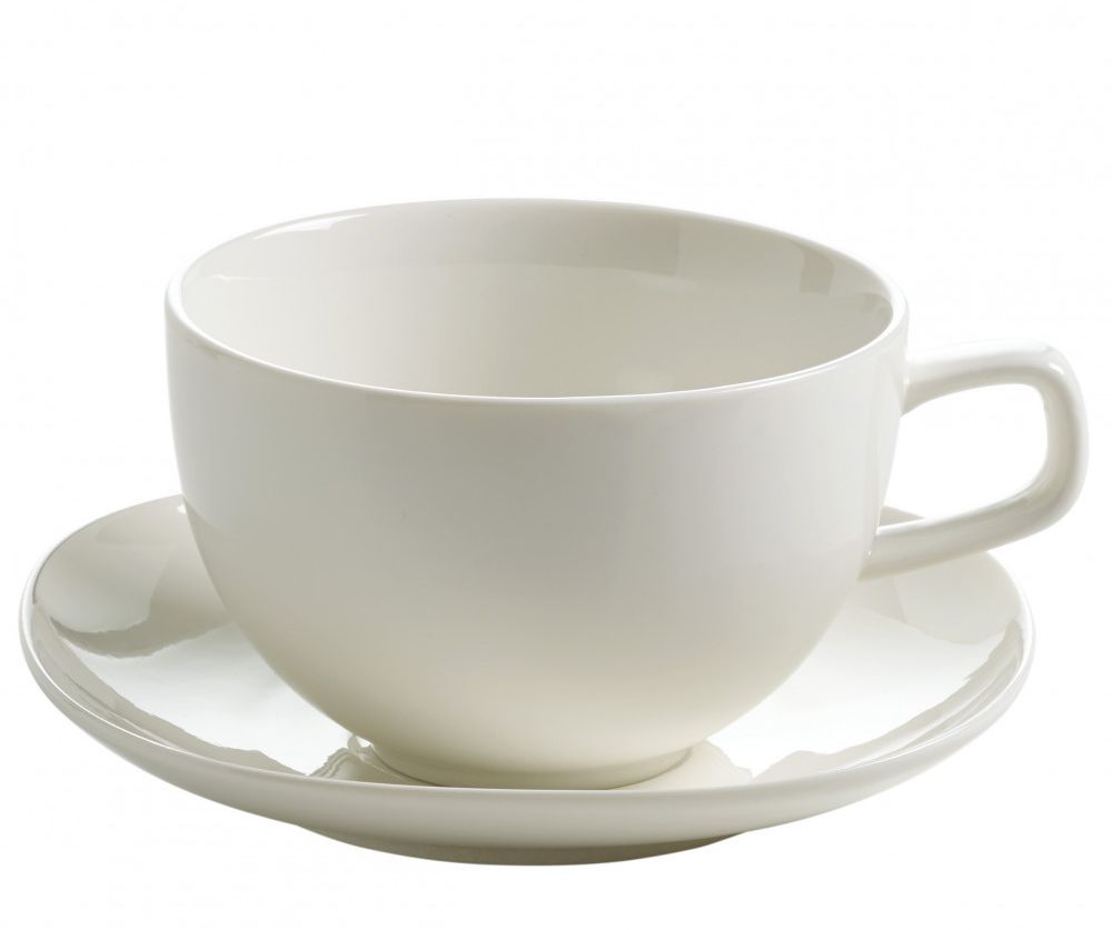 Maxwell & Williams Bisou Cappuccinokop en schotel - wit
