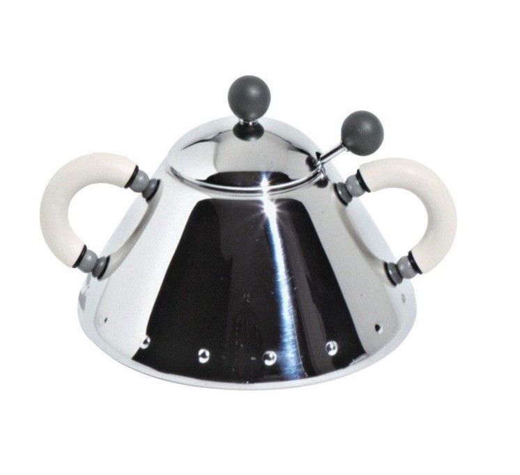 Alessi Suikerpot Met Lepel 9097 Wit - 20 cl