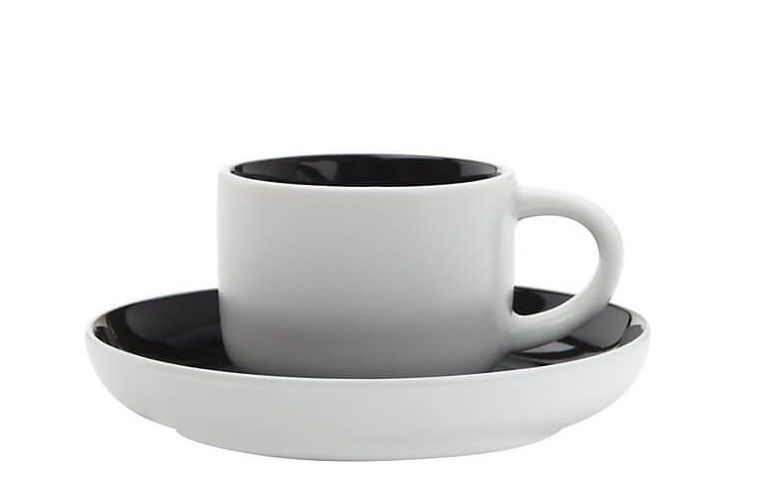 Maxwell & Williams Tint espressokop en schotel 10cl - zwart