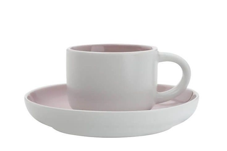 Maxwell & Williams Tint espressokop en schotel 10cl - roze