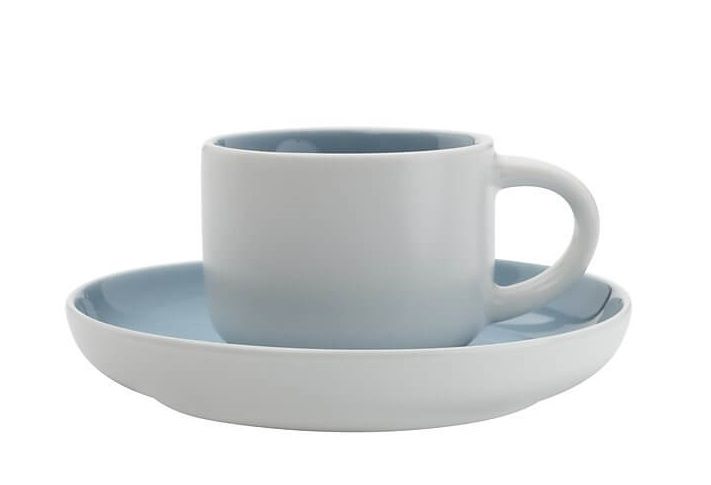 Maxwell & Williams Tint espressokop en schotel 10cl - blauw
