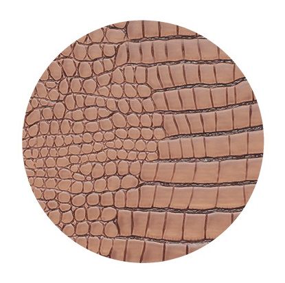 LIND DNA Onderzetter Leer Croco Cognac Ø 10 cm