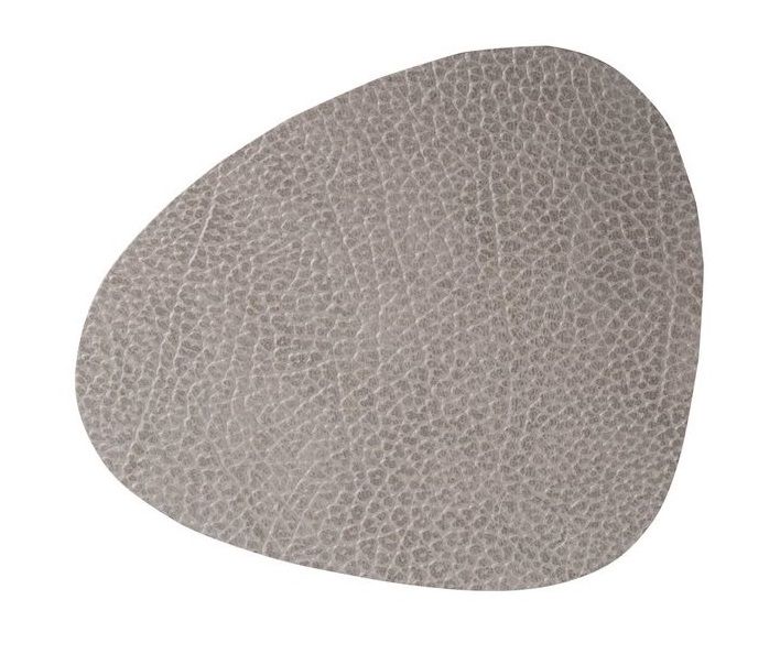 LIND DNA Onderzetter Leer Hippo Antraciet Grijs 11 x 13 cm