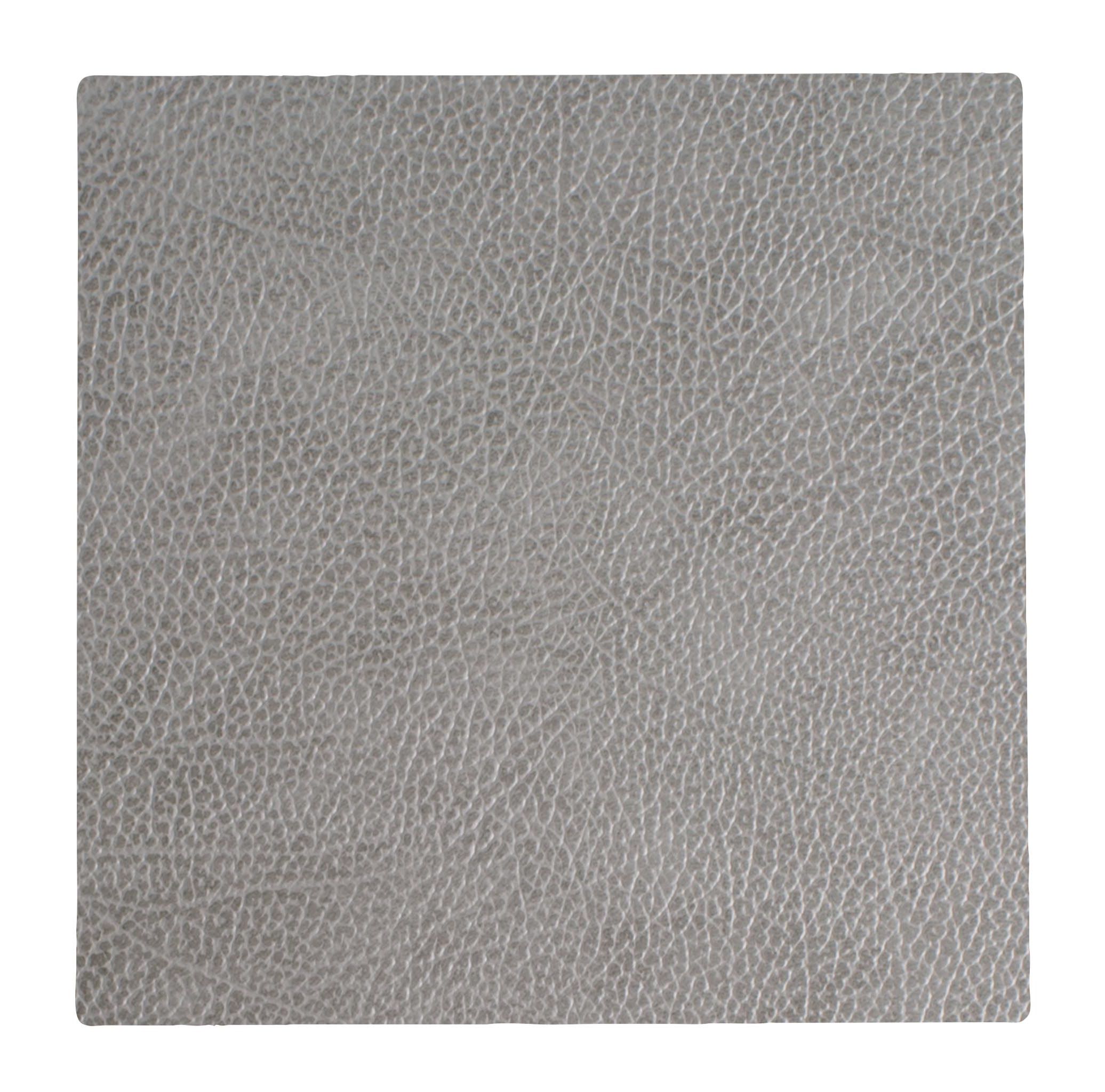 LIND DNA Onderzetter Leer Hippo Antraciet Grijs 10 x 10 cm