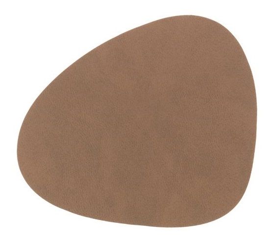 LIND DNA Onderzetter Leer Nupo Bruin 11 x 13 cm