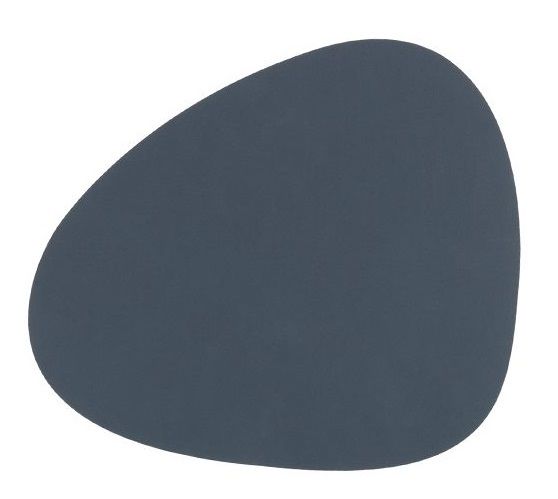 LIND DNA Onderzetter Leer Nupo Donkerblauw 11 x 13 cm