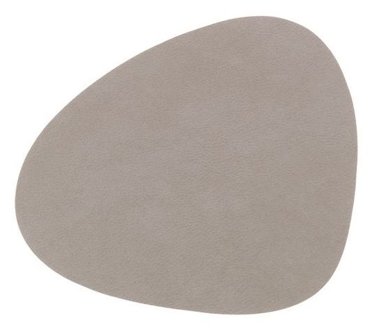 LIND DNA Onderzetter Leer Nupo Lichtgrijs 11 x 13 cm