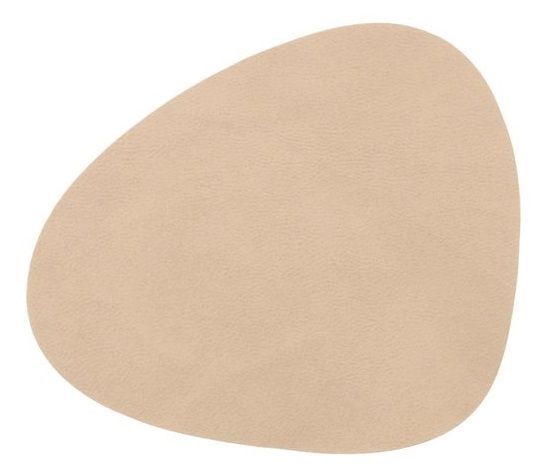 LIND DNA Onderzetter Leer Nupo Zand 11 x 13 cm