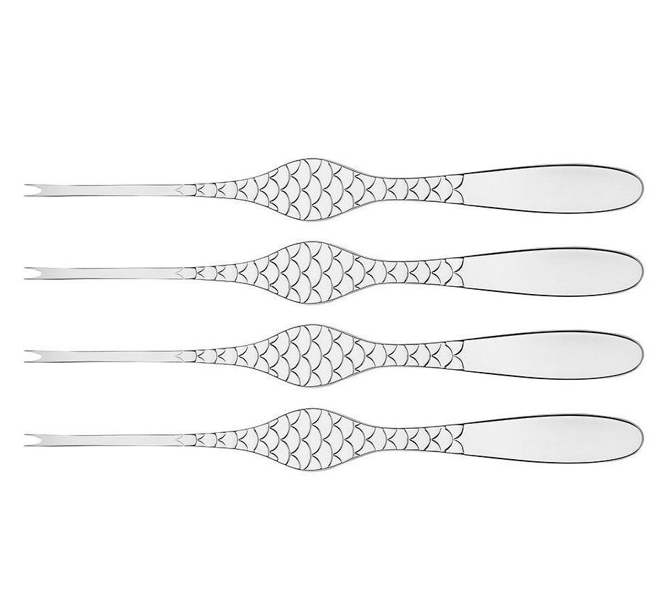 Alessi Colombina Fish Kreeftenvork - 4 Stuks