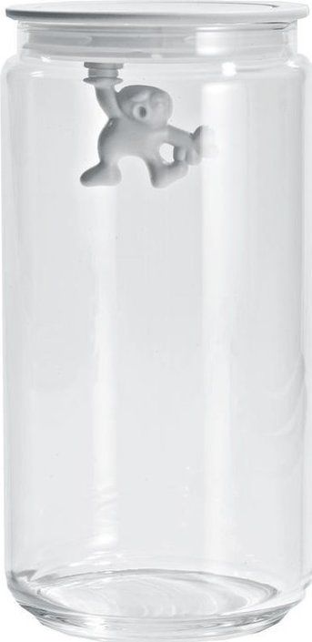 Alessi Voorraadpot Gianna A Little Man Holding On Tight AMDR06 Door Mattia Di Rosa