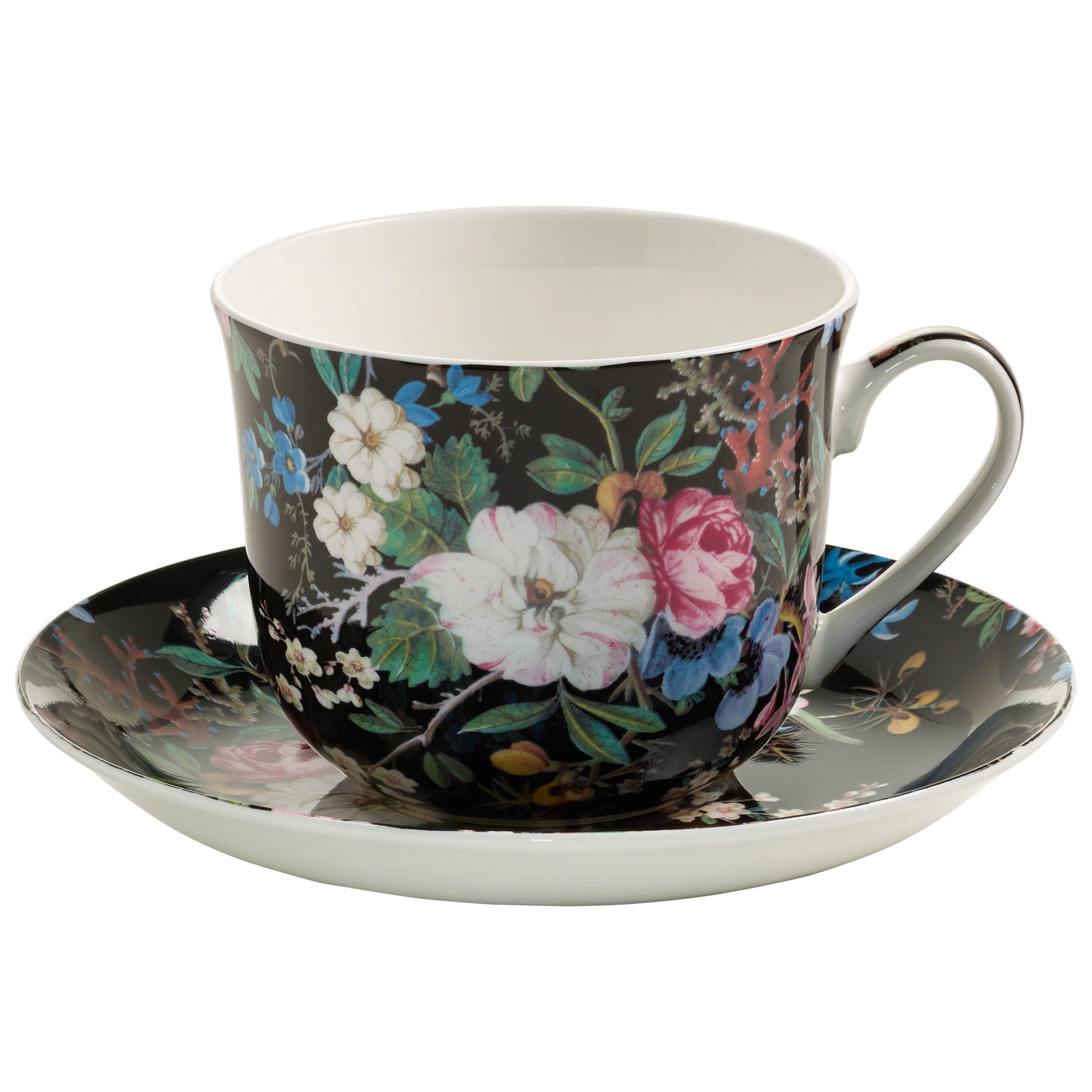 Maxwell & Williams Kilburn Ontbijtkop en schotel - midnight blossom