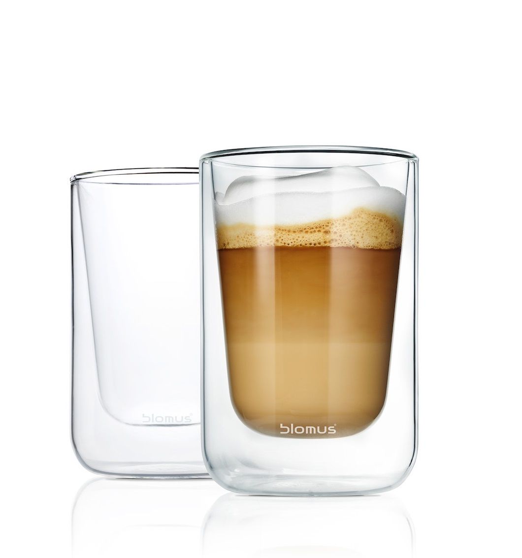 Blomus Nero dubbelwandig cappuccinoglas 25cl - 2 stuks
