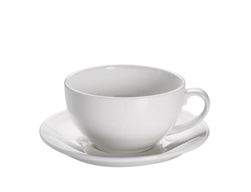 Maxwell & Williams White Basics Cappucinokop en schotel