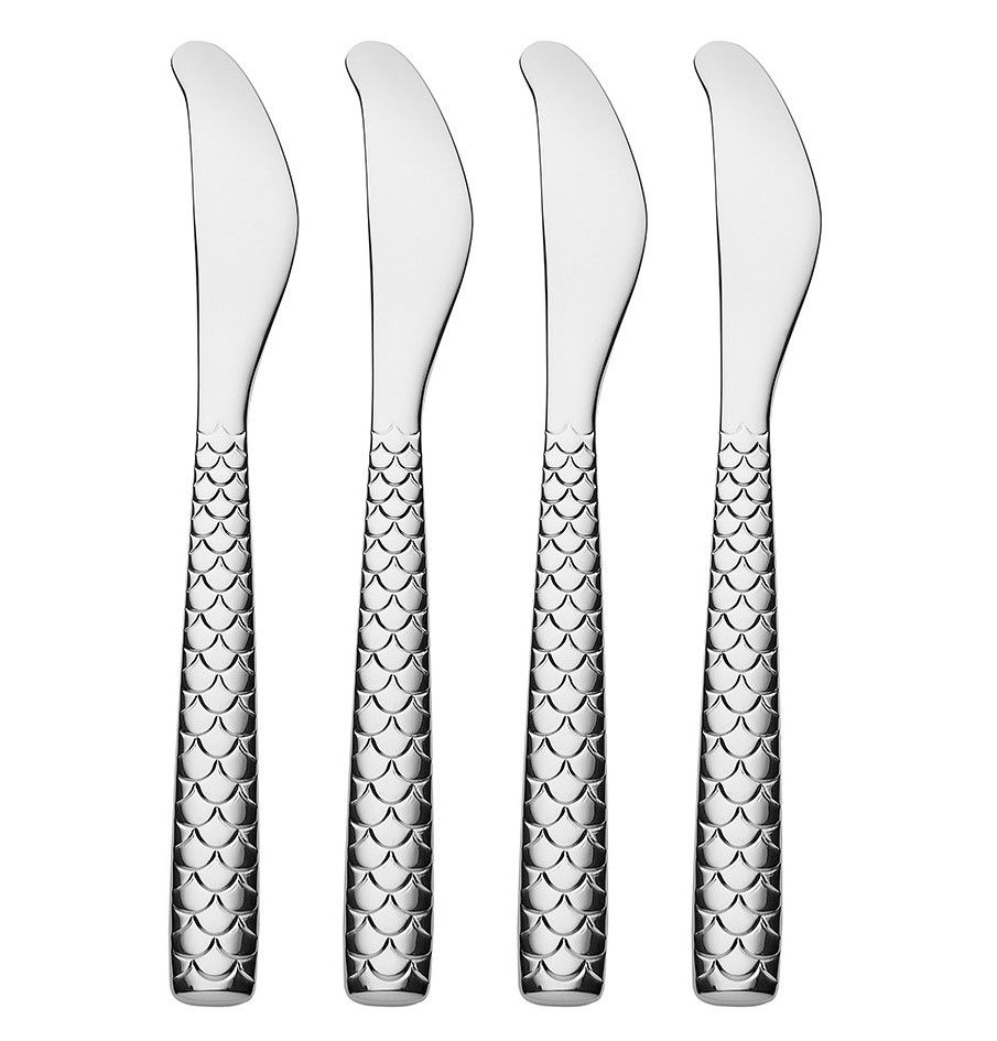 Alessi Colombina Fish Botermessen - 4 Stuks