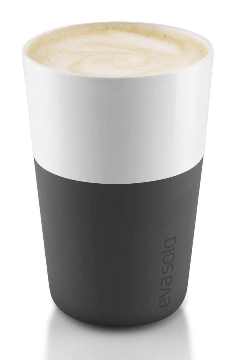 Eva Solo latte beker 36cl - zwart - 2 stuks