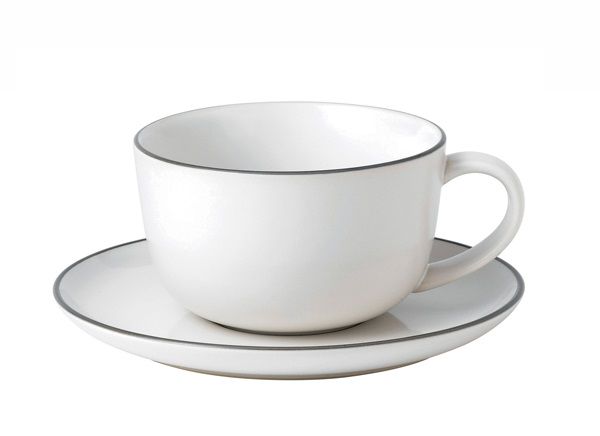 Royal Doulton Gordon Ramsay Bread Street Cappucinokop en schotel - wit